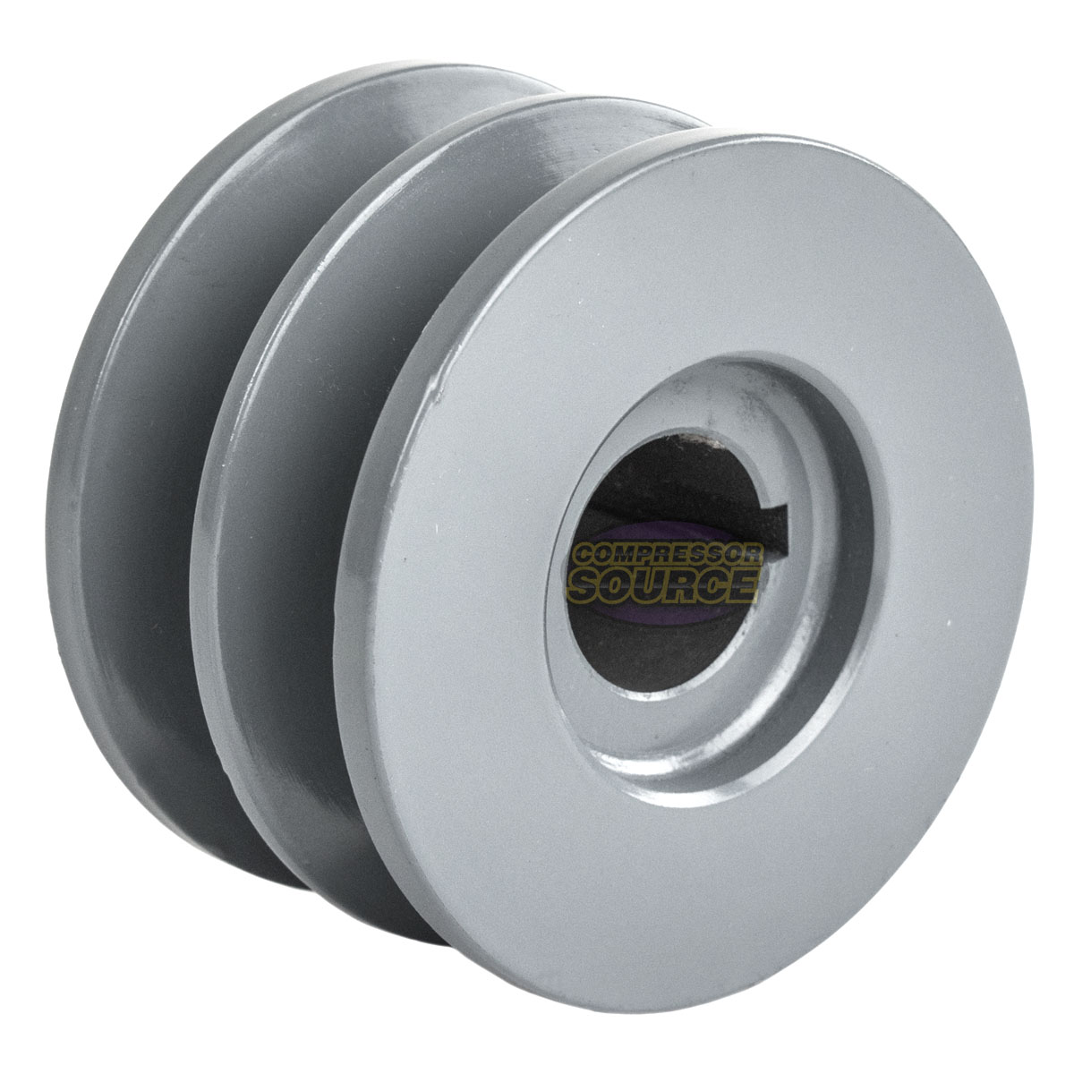 3" Cast Iron 7/8" Shaft Pulley Sheave Single 2 Groove V Style B Belt 5L